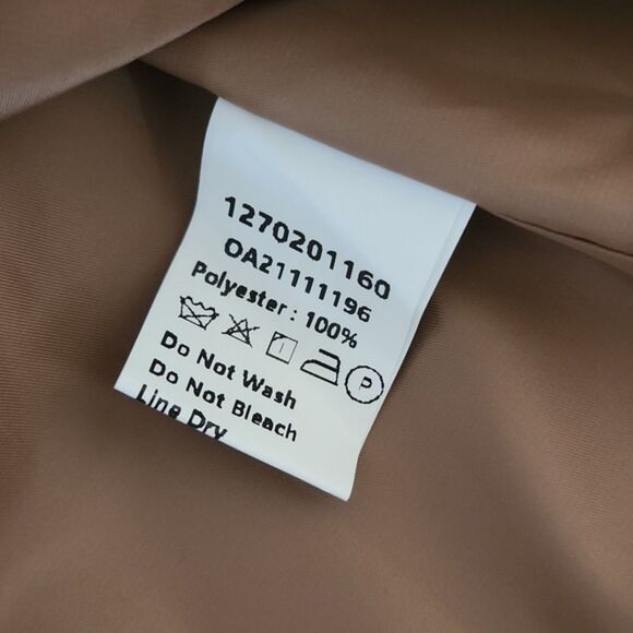 NWT Commense Oversized Lapel Wool Overcoat, Tan, Size M - Picture 5 of 6